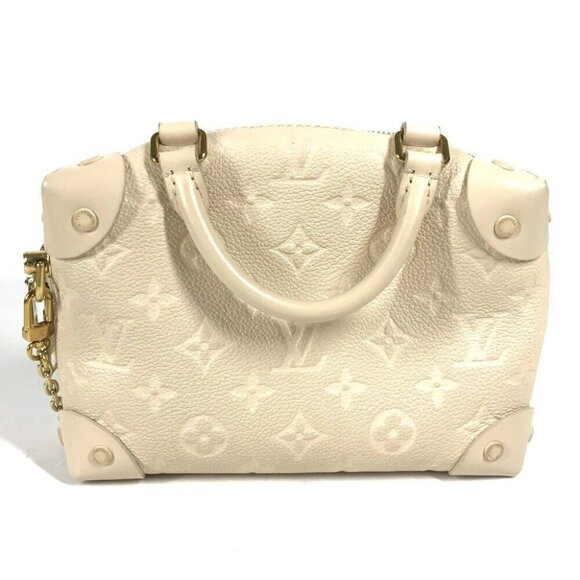 LOUIS VUITTON M45394 MonogramEmpreinte Petite 2WAY Hand Bag Shoulder Bag White - Picture 1 of 13